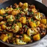 Garlic Mushrooms Cauliflower Skillet Recipe