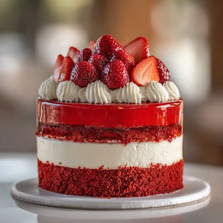 Red Velvet Strawberry Cheesecake Recipe
