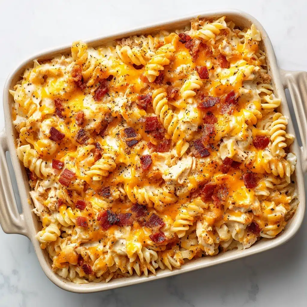 Crazy Good Casserole: Cheesy Chicken and Smoked Turkey Pasta Bake Recipe - Recipe Image