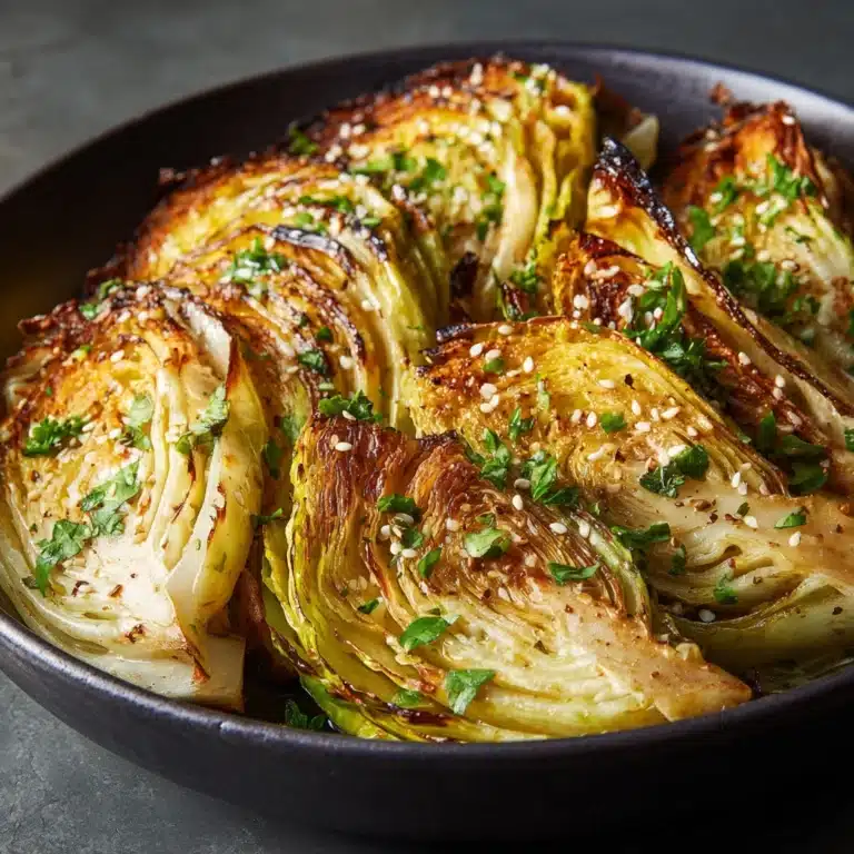Miso Butter Roasted Cabbage Wedges Recipe