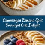 Caramelized Banana Split Overnight Oats Recipe