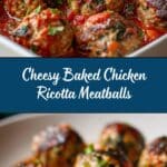 Baked Chicken Ricotta Meatballs with Spinach Recipe