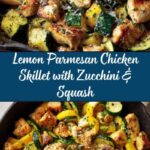 Skillet Lemon Parmesan Chicken with Zucchini and Squash Recipe