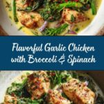 Garlic Chicken with Broccoli and Spinach Recipe