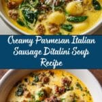 Creamy Parmesan Italian Sausage Ditalini Soup Recipe