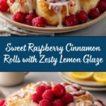 Raspberry Cinnamon Rolls with Lemon Glaze Recipe