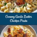 Creamy Parmesan Pasta with Garlic Butter Chicken Bites Recipe