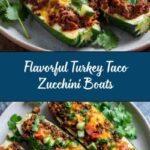 Ground Turkey Taco Stuffed Zucchini Boats Recipe