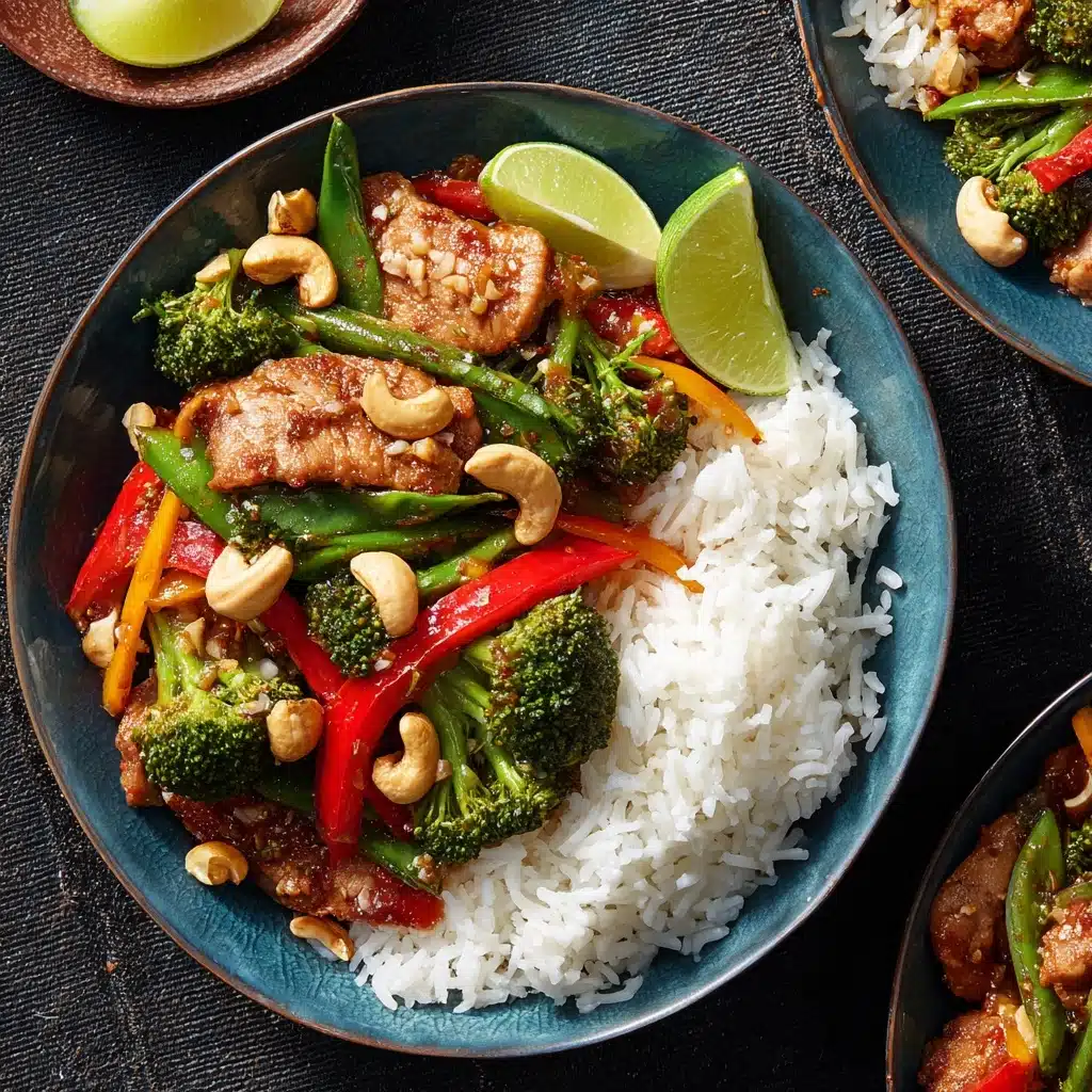 Chicken and Vegetable Stir-Fry with Cashews Recipe - Recipe Image