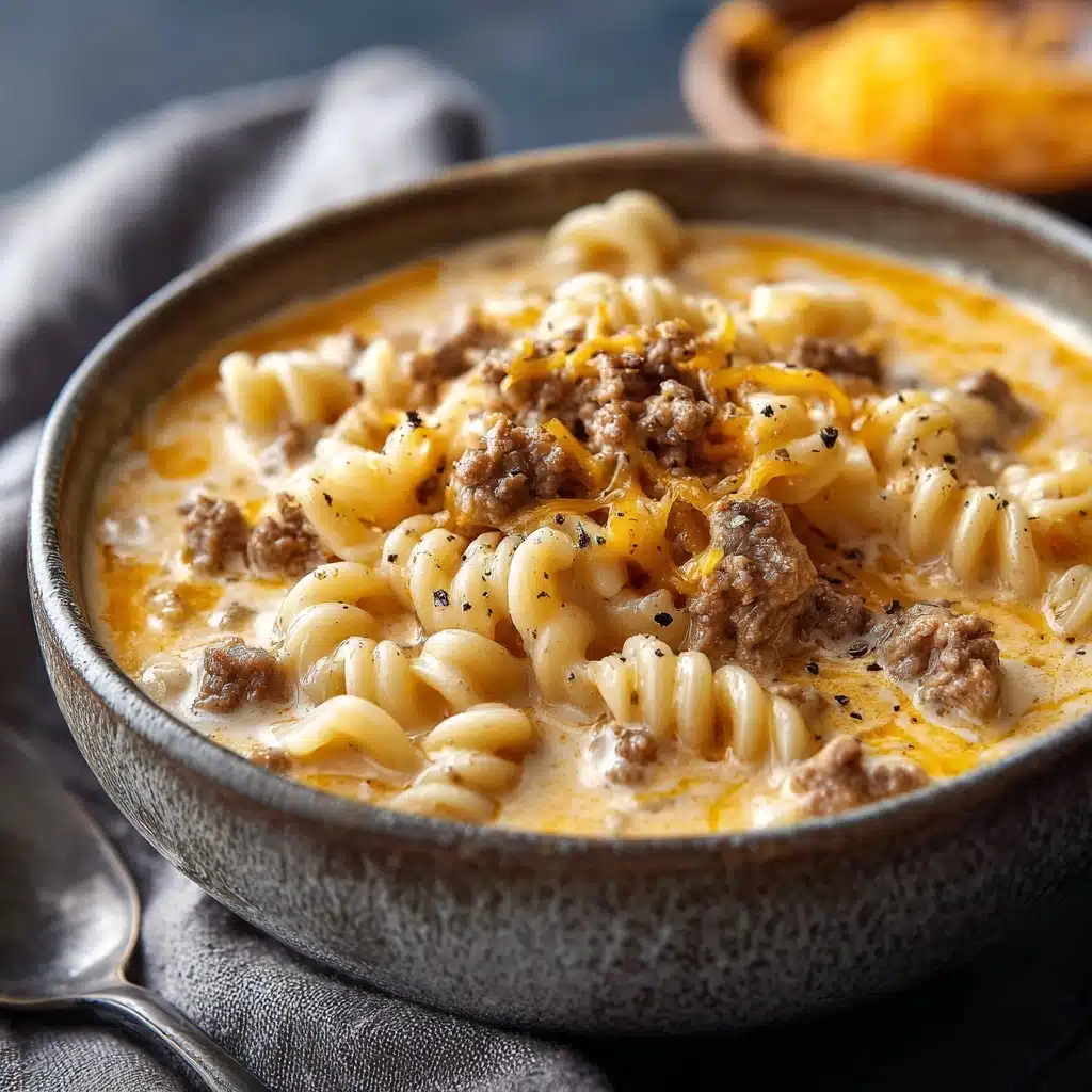 Creamy Cheesy Macaroni Soup Recipe - Recipe Image
