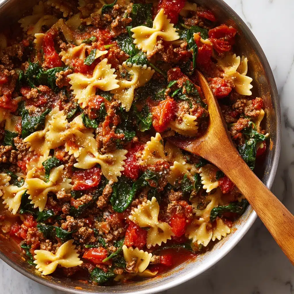 Tomato Spinach Sausage Pasta Recipe - Recipe Image