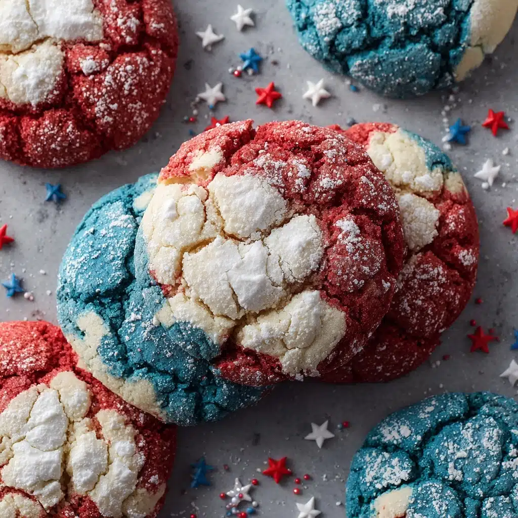 Patriotic Crinkle Cookies Recipe - Recipe Image