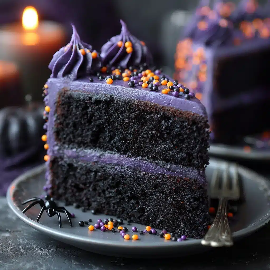 Spooky Black Velvet Halloween Cake Recipe - Recipe Image