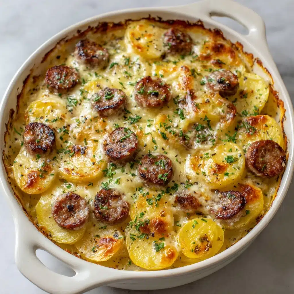 Creamy Sausage & Potato Bake Recipe - Recipe Image