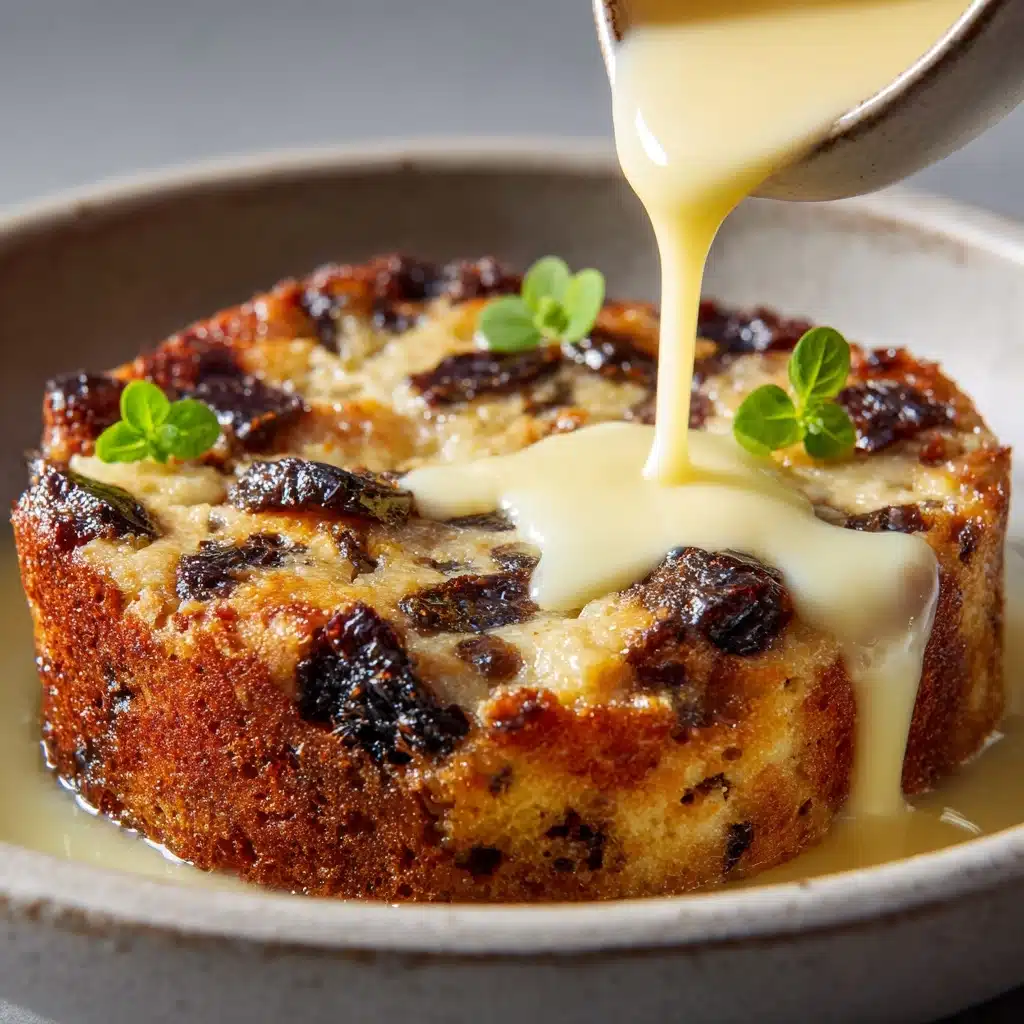 A Cozy Family Treat: Bread Pudding with Vanilla Sauce Recipe - Recipe Image