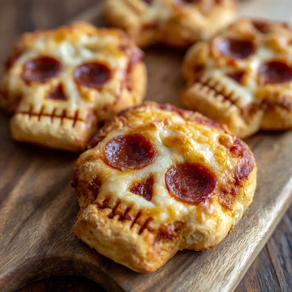 Cheesy Halloween Pizza Skulls Recipe - Recipe Image