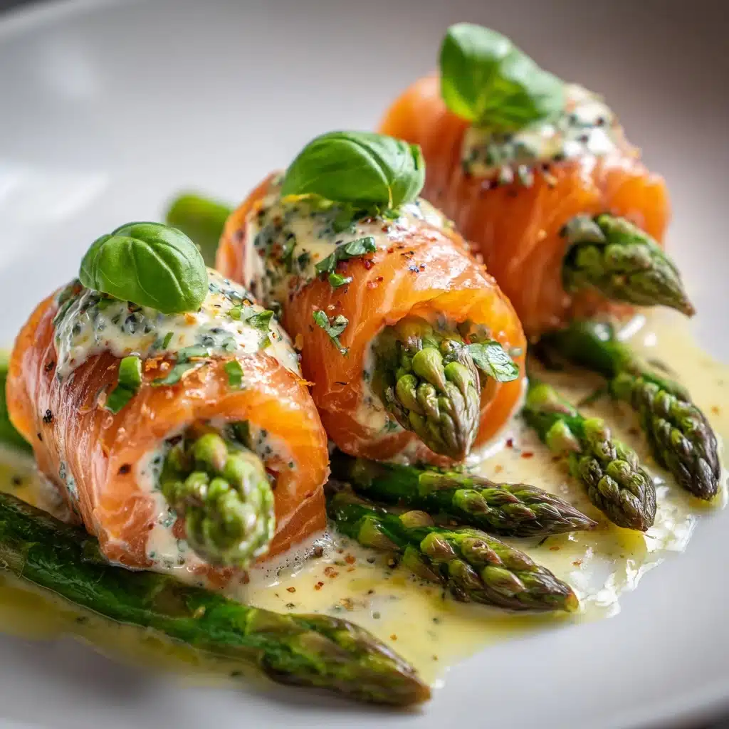 Delightful Asparagus and Lemon Basil Ricotta Salmon Rolls Recipe - Recipe Image