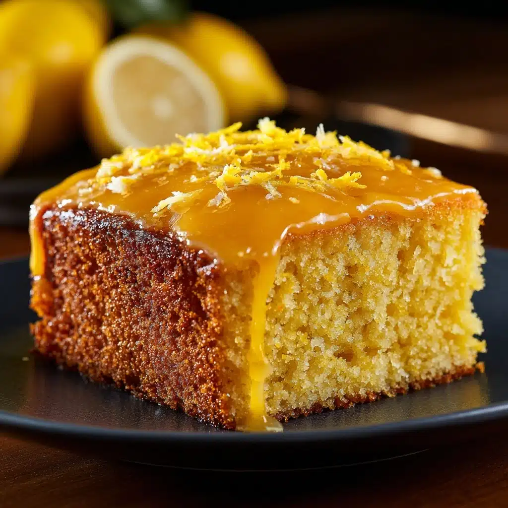 Lemon Condensed Milk Drizzle Cake Recipe - Recipe Image