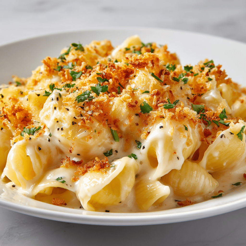 Parmesan Garlic Chicken Mac and Cheese Recipe - Recipe Image