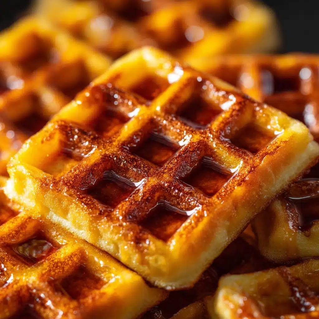 Cornbread Waffle Bites with Honey Butter Syrup Recipe - Recipe Image