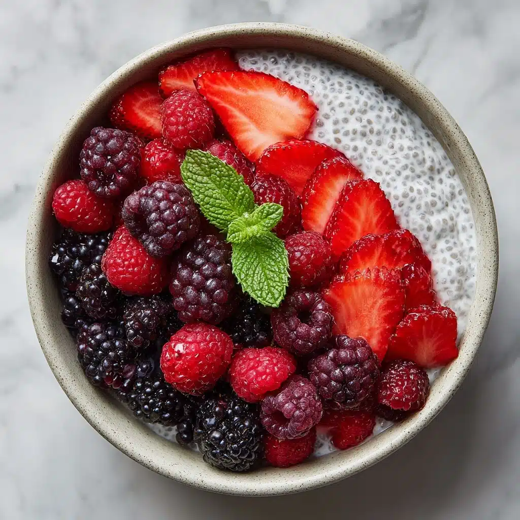Chia Seed Pudding with Coconut Milk and Berries Recipe - Recipe Image