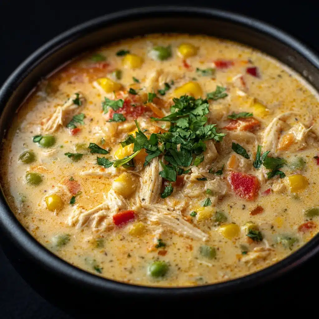 Creamy Chicken Poblano Pepper Soup Recipe - Recipe Image