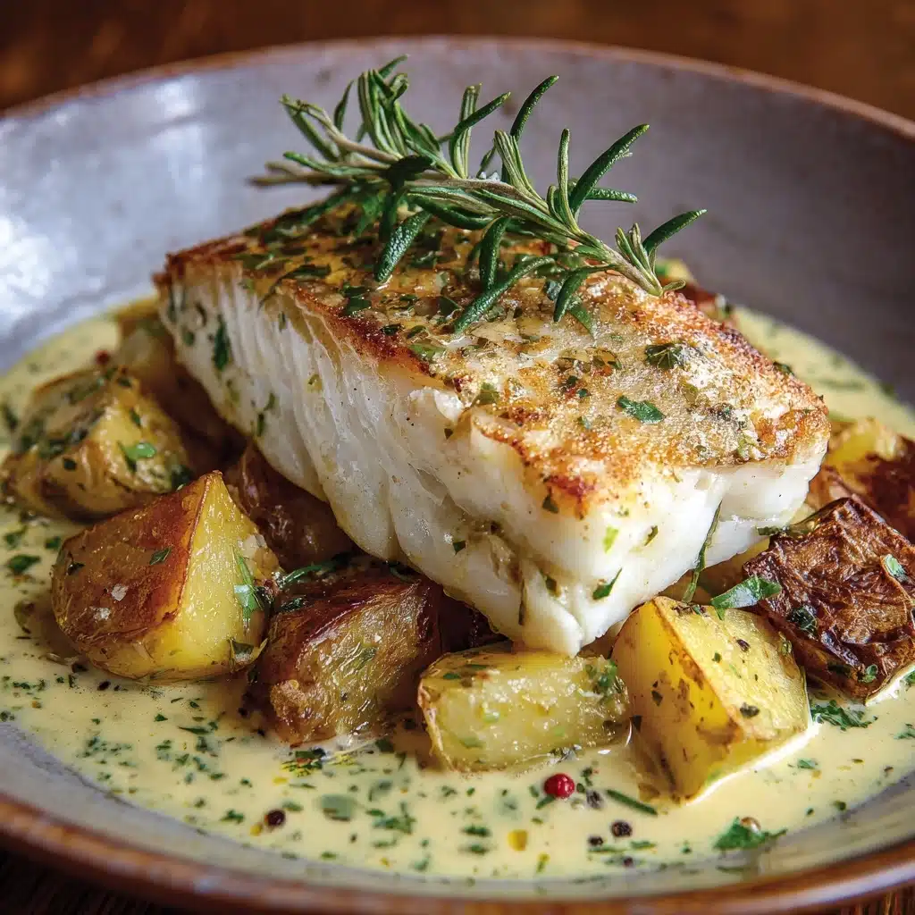 Creamy Cod & Potatoes with Rosemary Sauce Recipe - Recipe Image