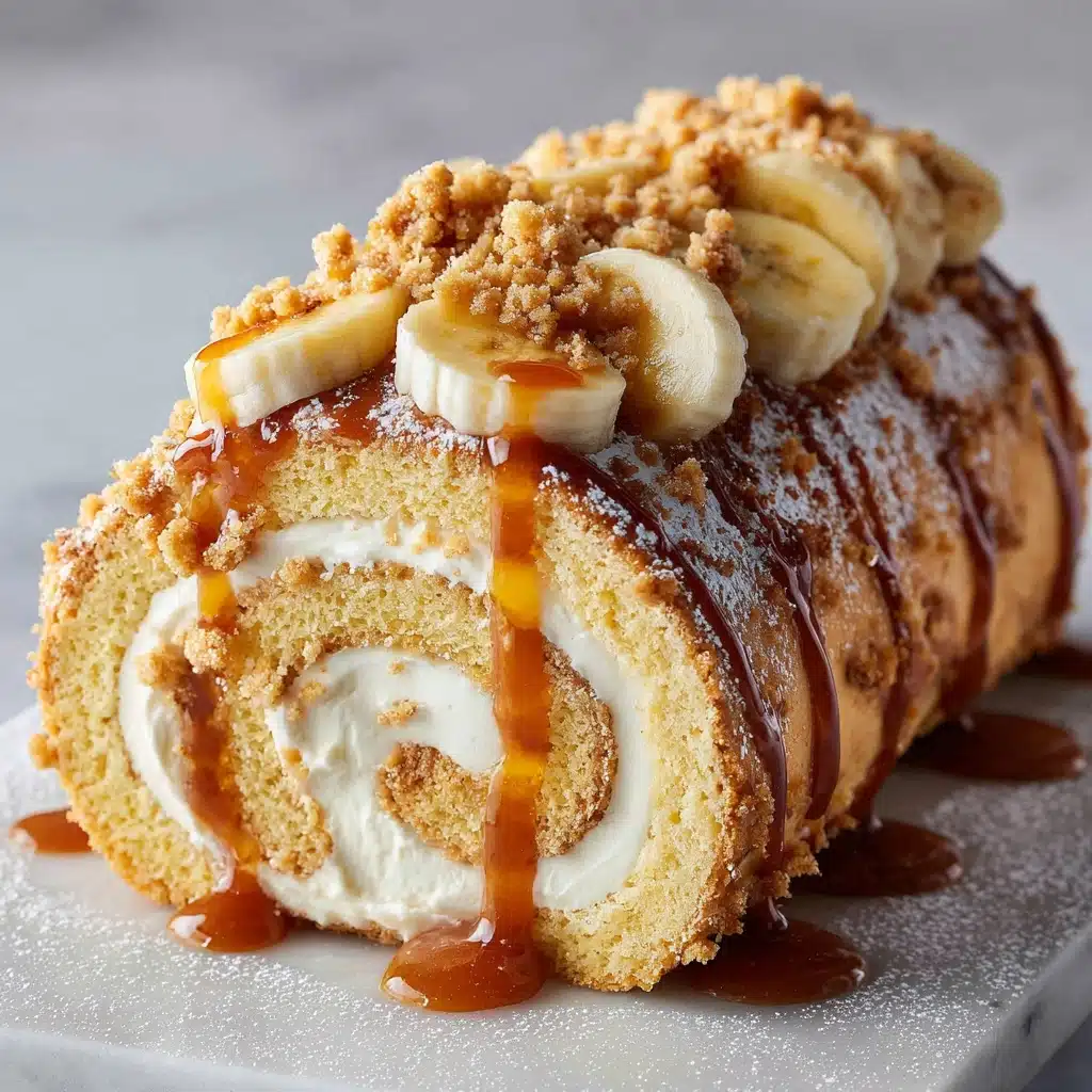 Caramel Banana Cake Roll Recipe - Recipe Image