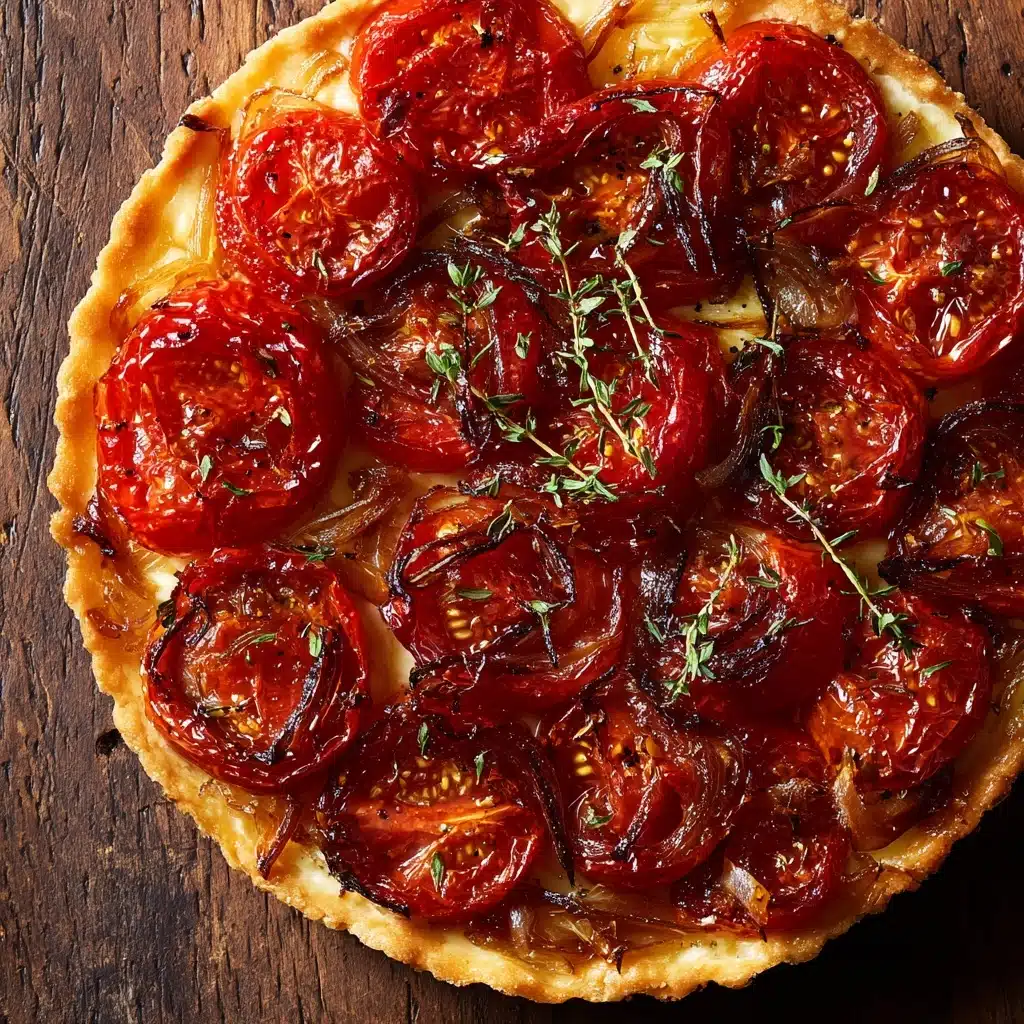 Beefsteak Tomato Tart with Caramelized Onions & Thyme Recipe - Recipe Image