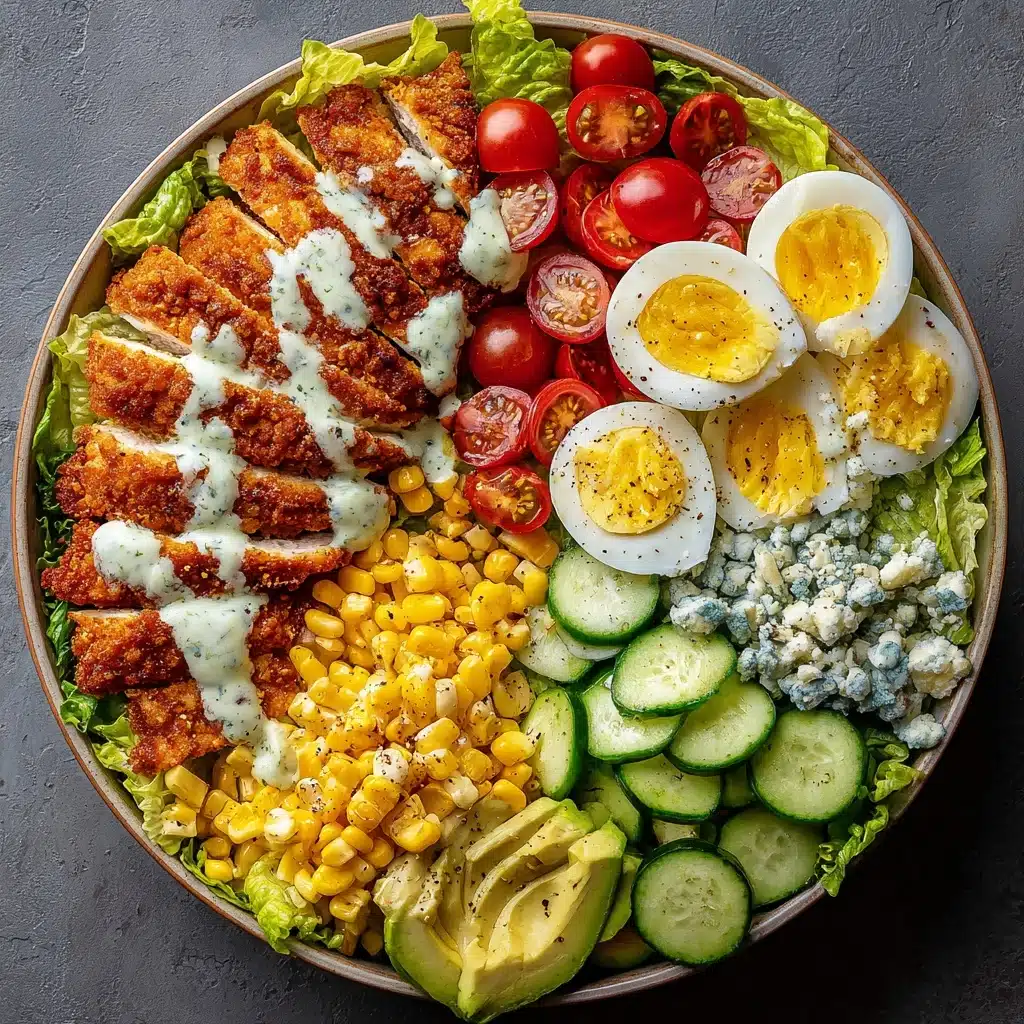 Crusted Chicken Cobb Salad With Honey Mustard Dressing Recipe - Recipe Image