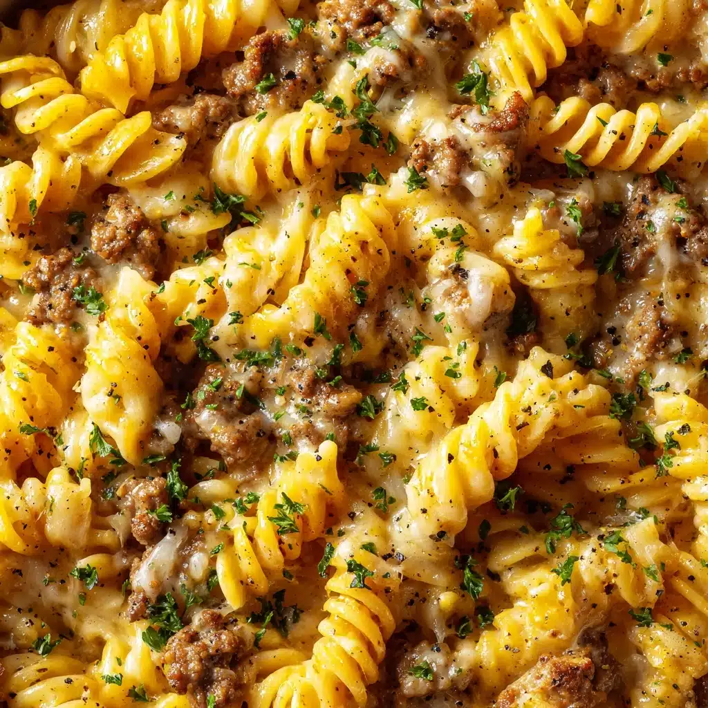 One-Pot Beef and Cheddar Ranch Pasta Recipe - Recipe Image