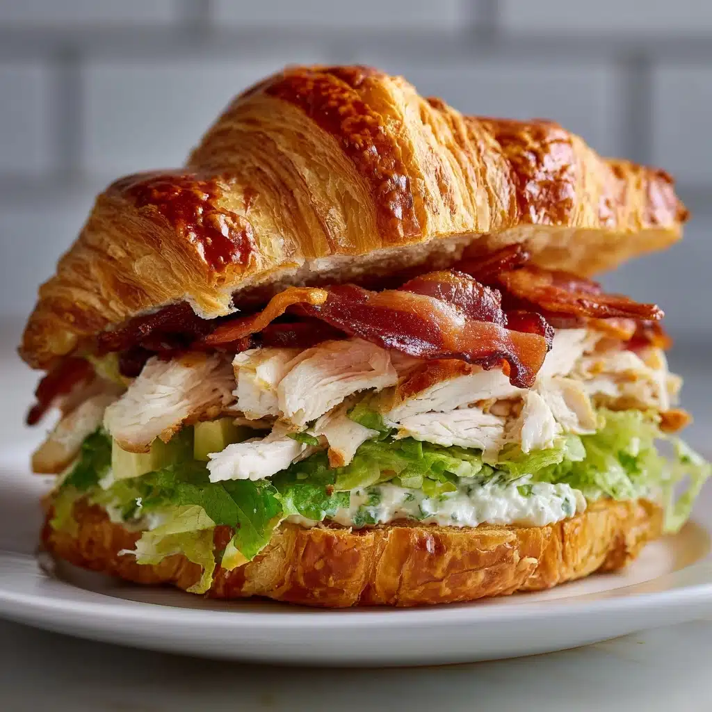 Chicken Caesar Croissant Sandwich Recipe - Recipe Image