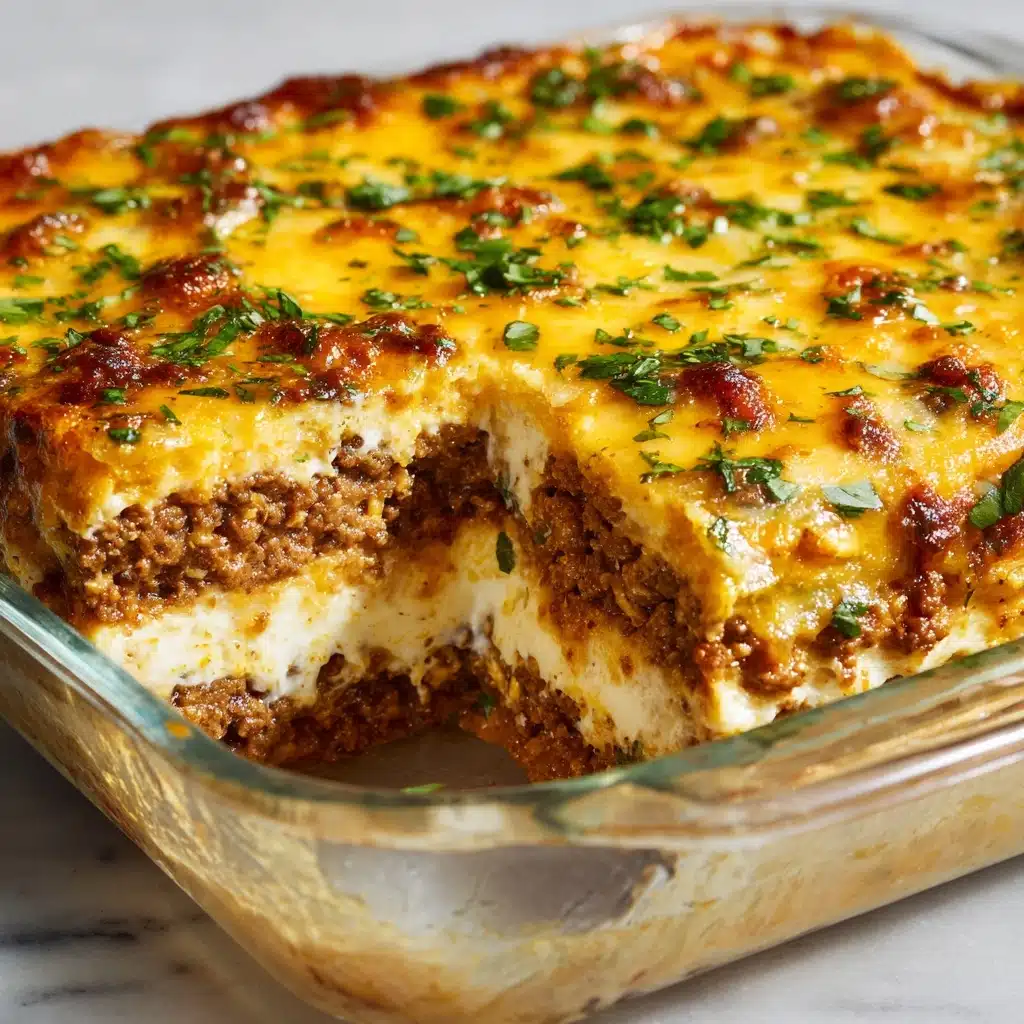 Cheesy Beef & Potato Casserole Recipe - Recipe Image