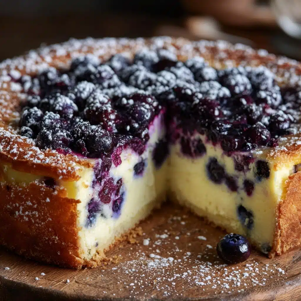 Simple Blueberry Basque Cheesecake Recipe - Recipe Image