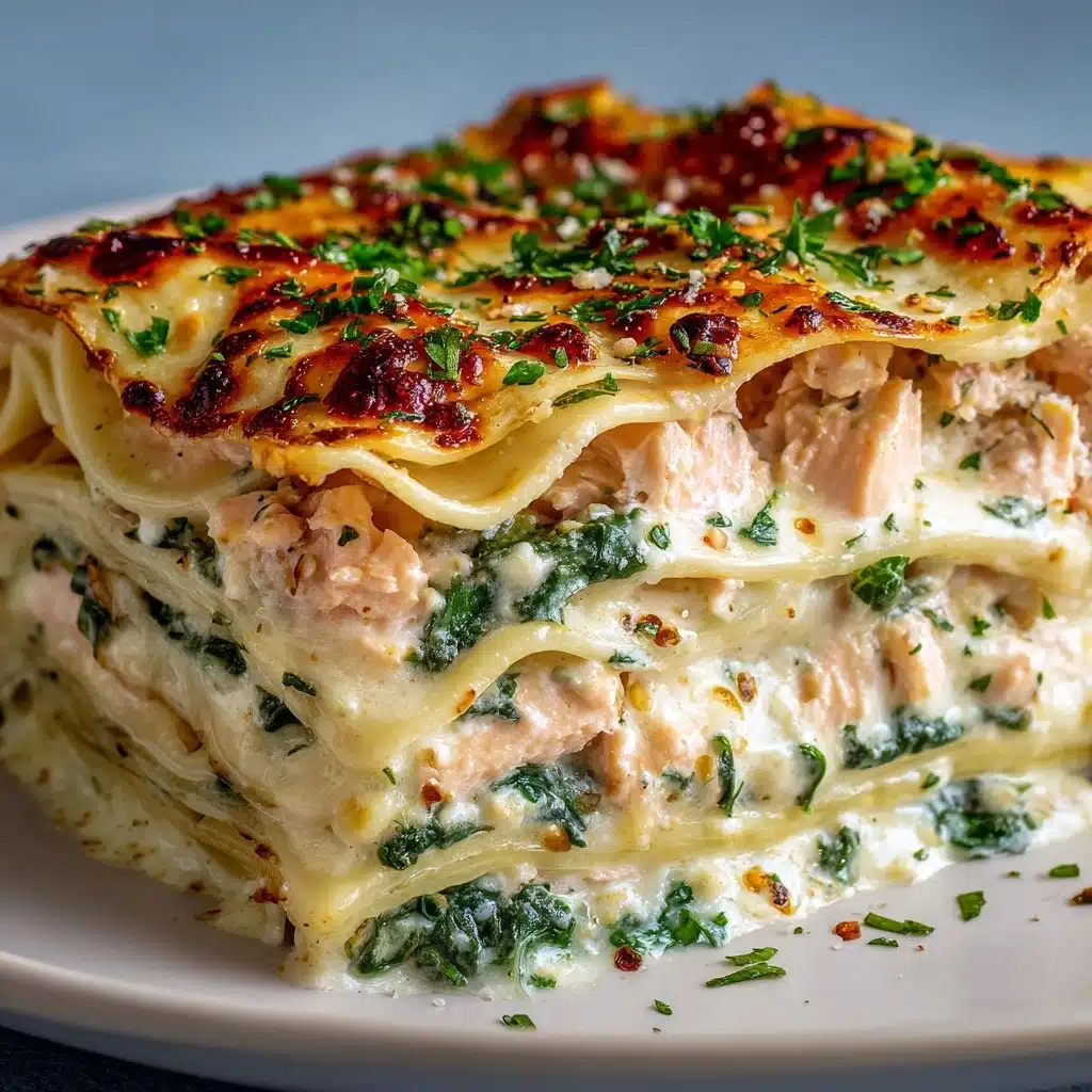 Salmon Spinach Lasagna Recipe - Recipe Image