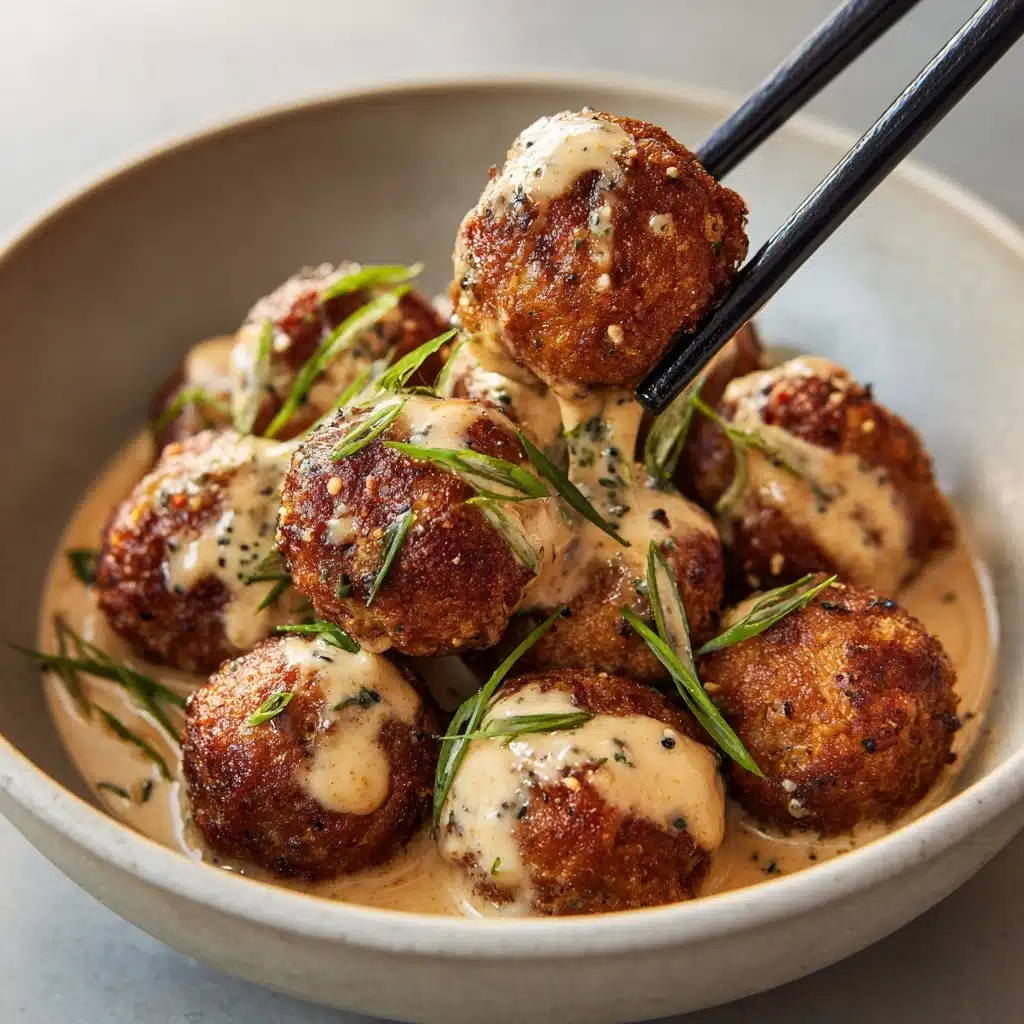 Korean BBQ Meatballs with Spicy Mayo Dip Recipe - Recipe Image