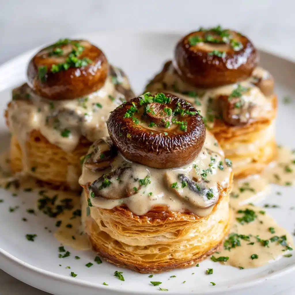 Vol-au-Vent with Creamy Mushroom Filling Recipe - Recipe Image