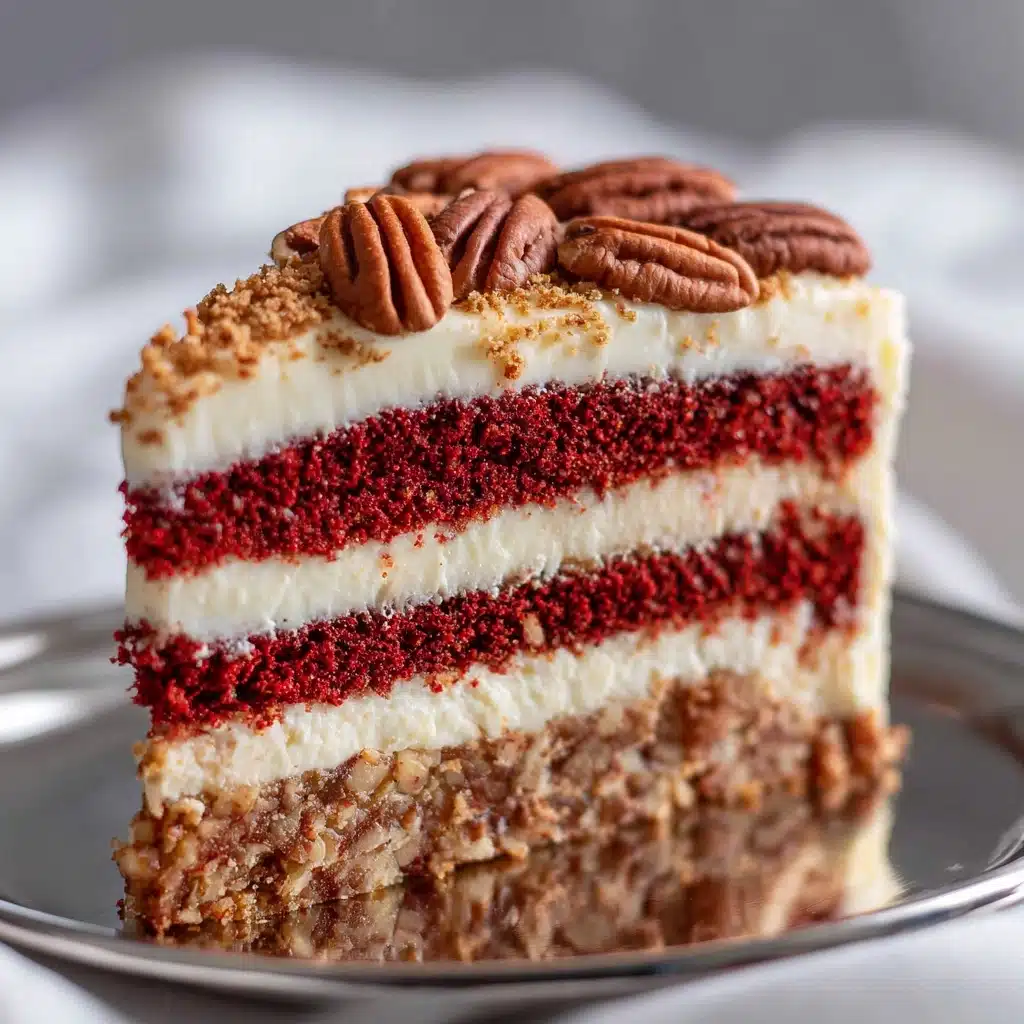 Pecan Red Velvet Cheesecake Recipe - Recipe Image