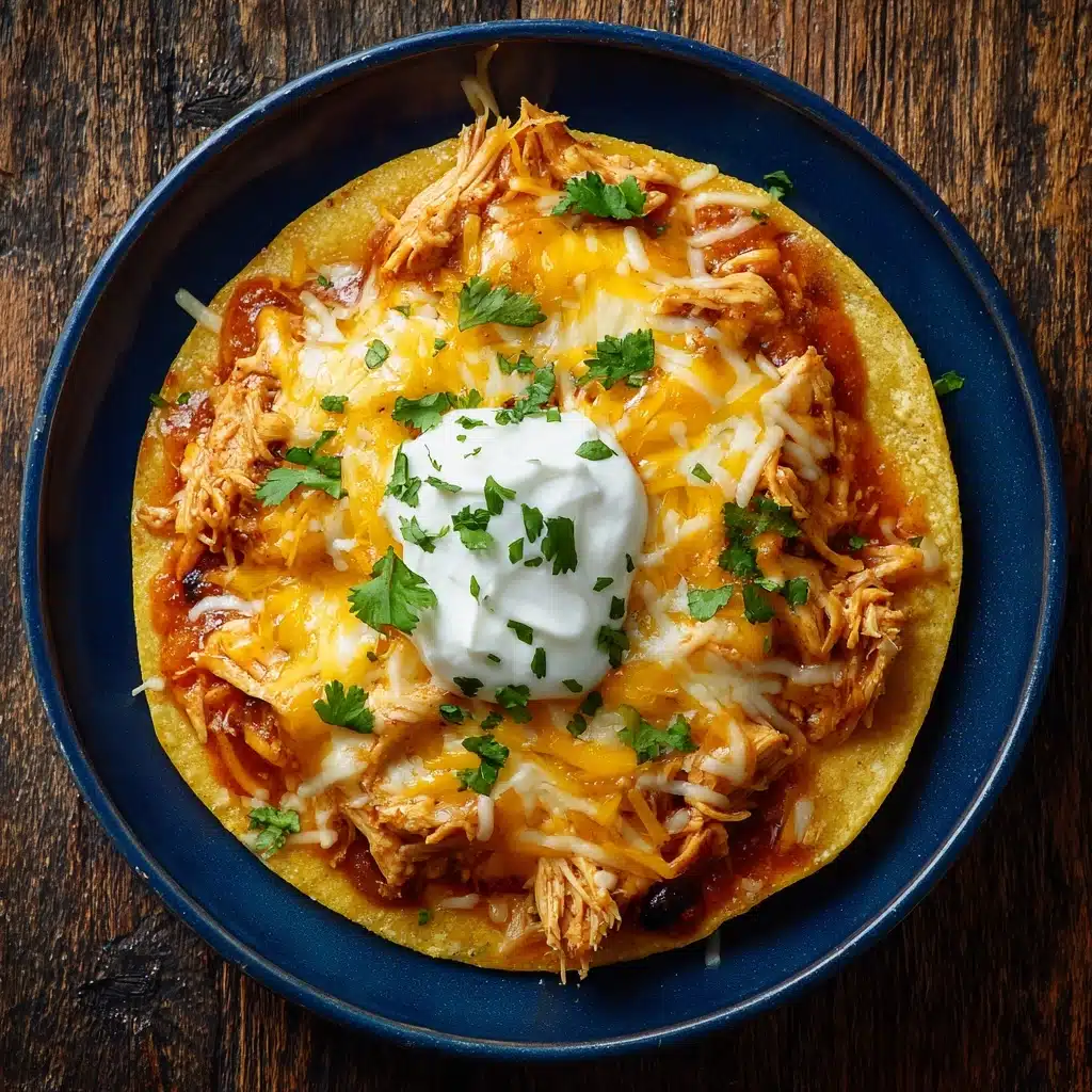 Cheesy Slow Cooker Chicken Enchilada Bake Recipe - Recipe Image