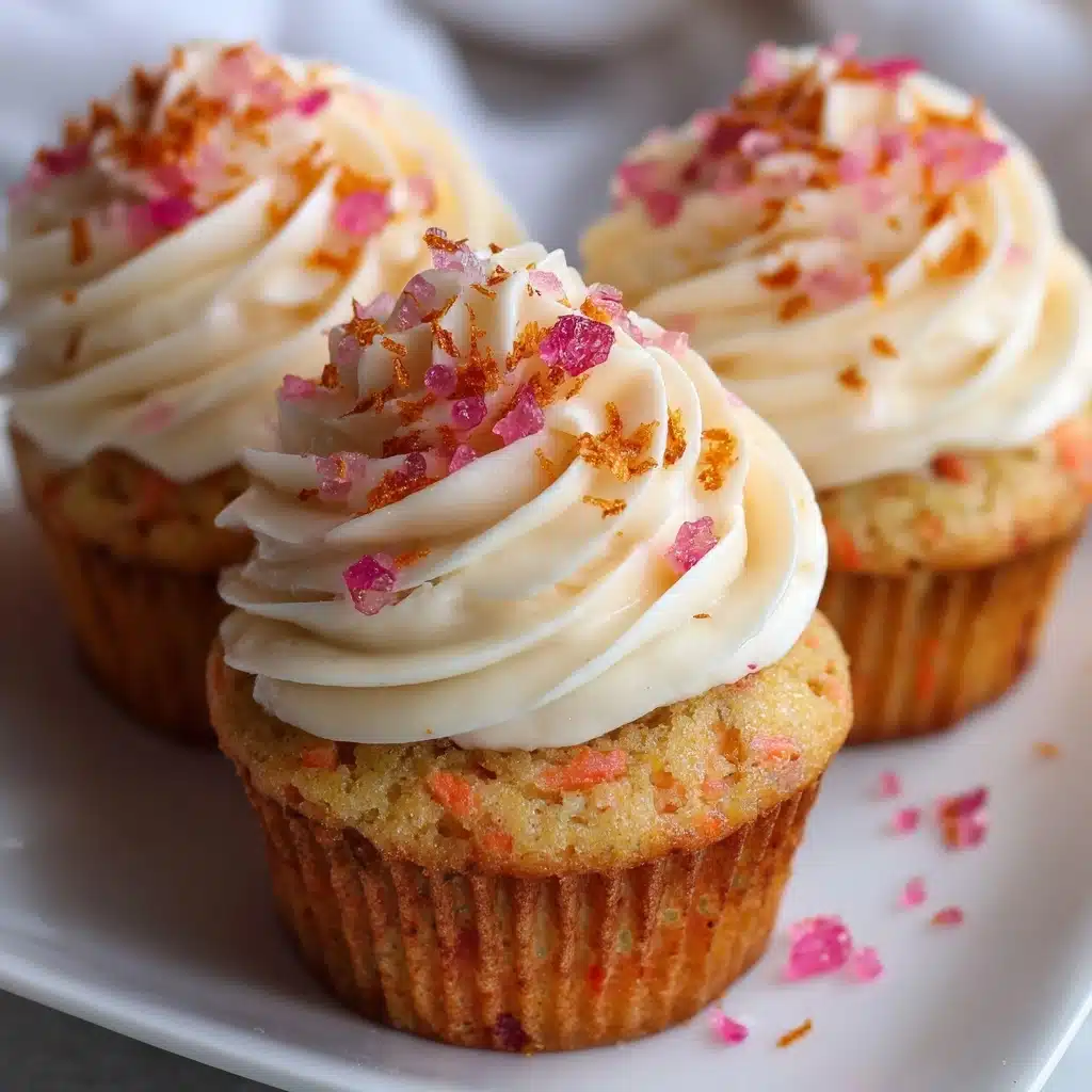 Rhubarb Honey Peach Cream Cheese Cupcakes Recipe - Recipe Image