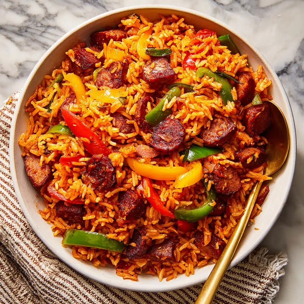 Smoked Sausage and Peppers with Rice Recipe - Recipe Image