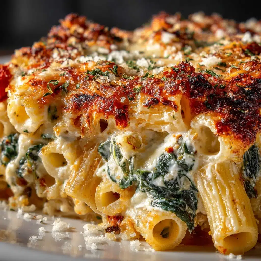 Irresistible Baked Rigatoni with Spinach & Ricotta Recipe - Recipe Image