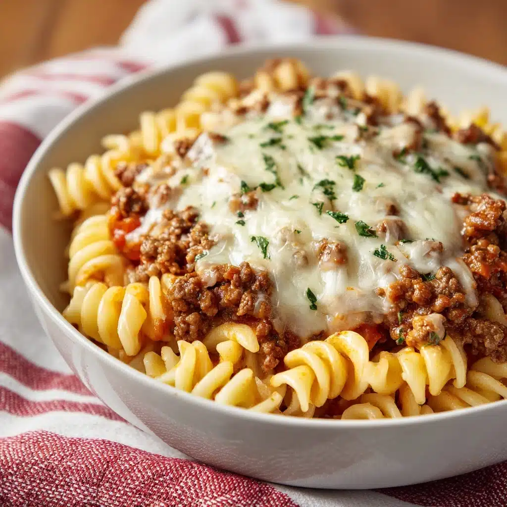 Loaded Cheeseburger Alfredo Pasta Recipe - Recipe Image