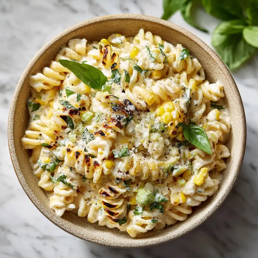 Creamy Street Corn Pasta Salad Recipe - Recipe Image