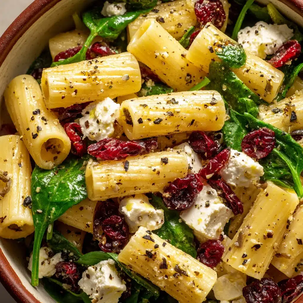 Feta & Cranberry Rigatoni Salad with Lemon Vinaigrette Recipe - Recipe Image