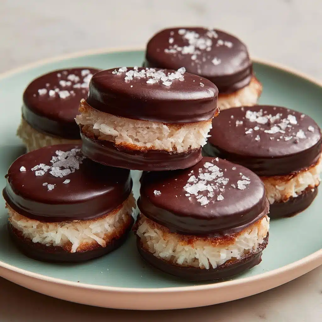 Elsa’s Chocolate Dipped Macaroons Recipe - Recipe Image