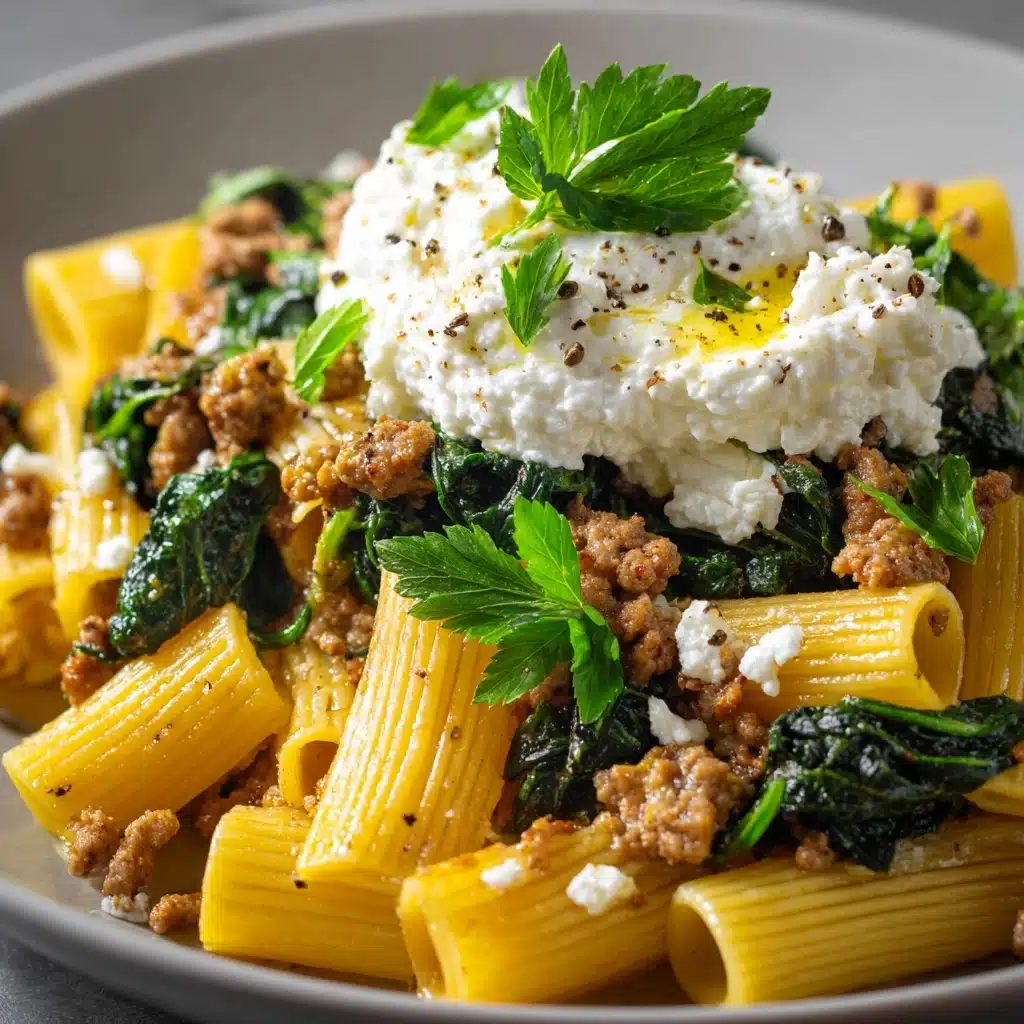 One-Pot Lemony Pasta with Sausage, Broccoli Rabe, and Burrata Recipe - Recipe Image