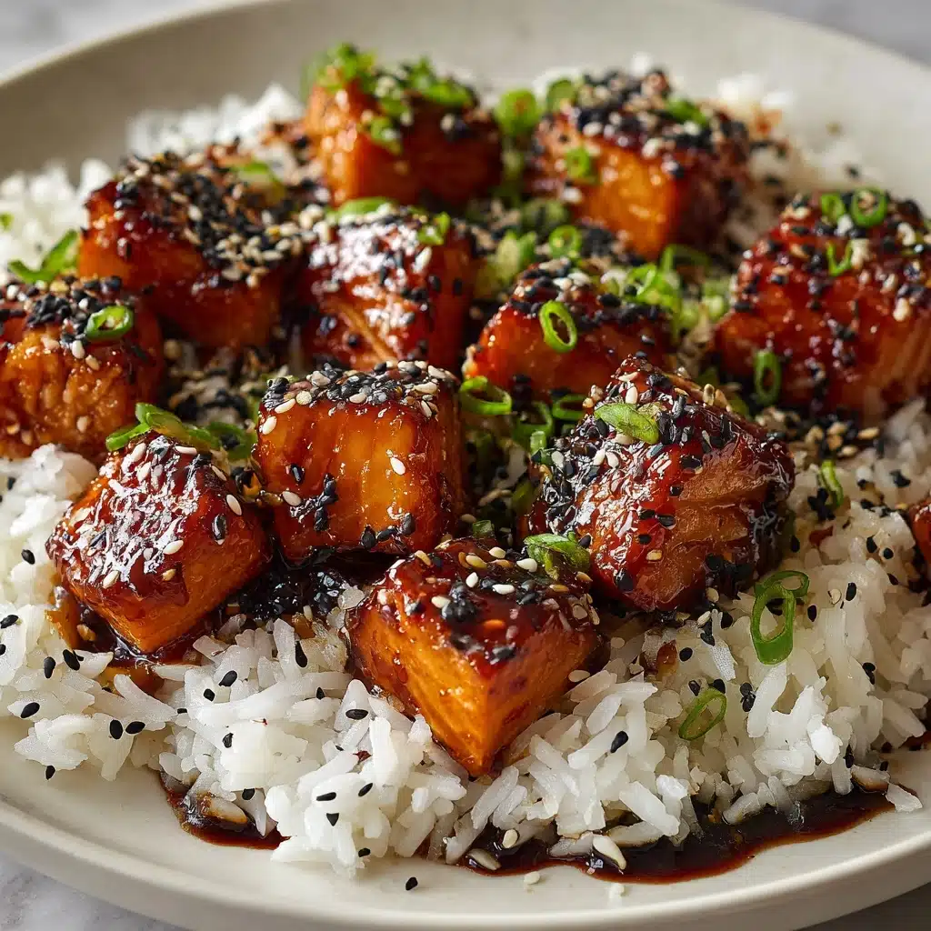Honey Garlic Salmon Bites Recipe - Recipe Image