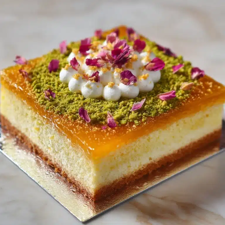 Semolina Cake With Cream (Basbousa) Recipe