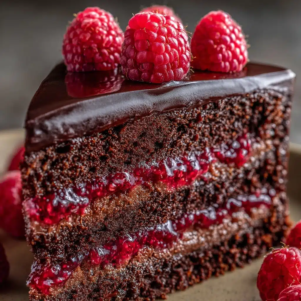 Raspberry Chocolate Ganache Cake Recipe - Recipe Image